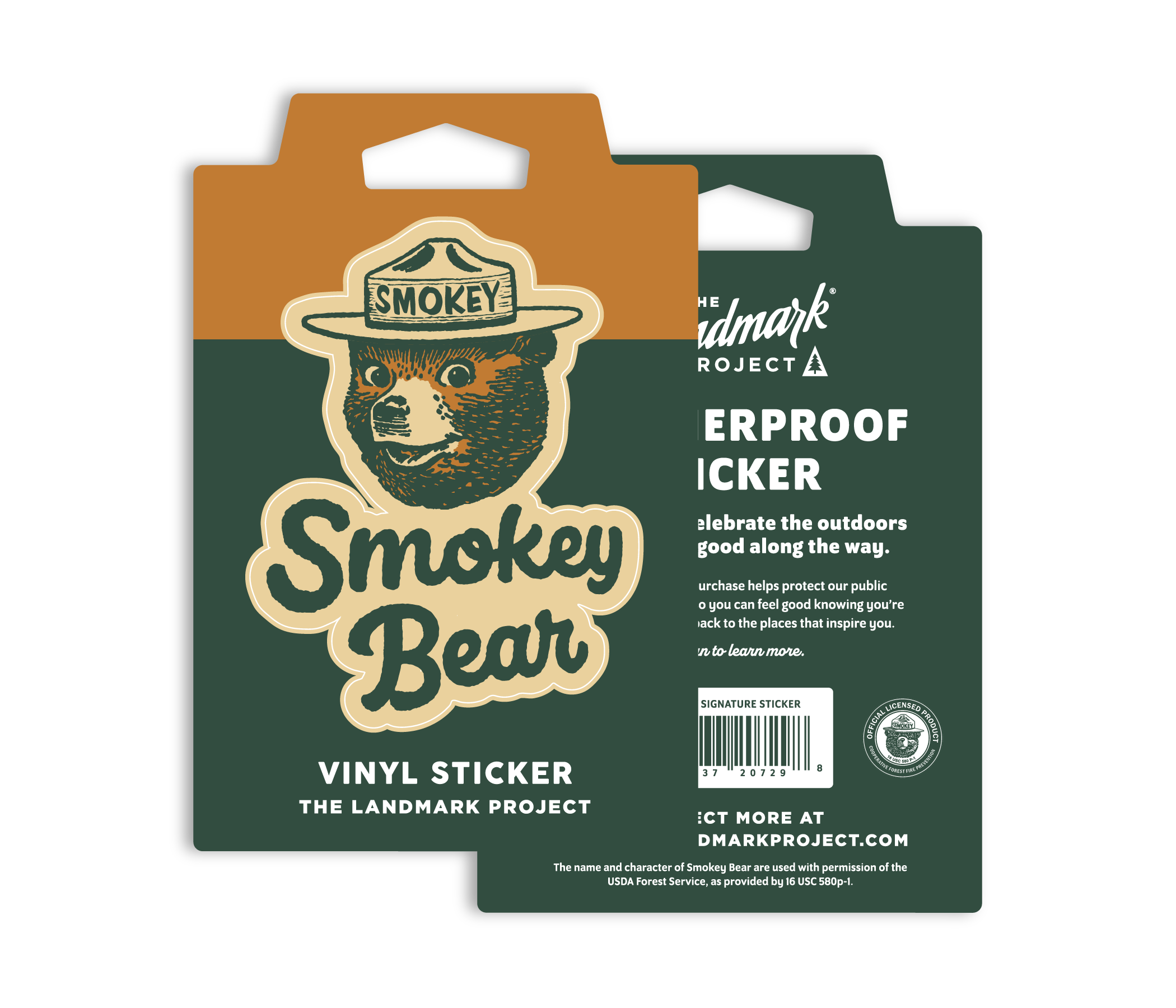 Smokey Bear Signature Sticker | The Landmark Project