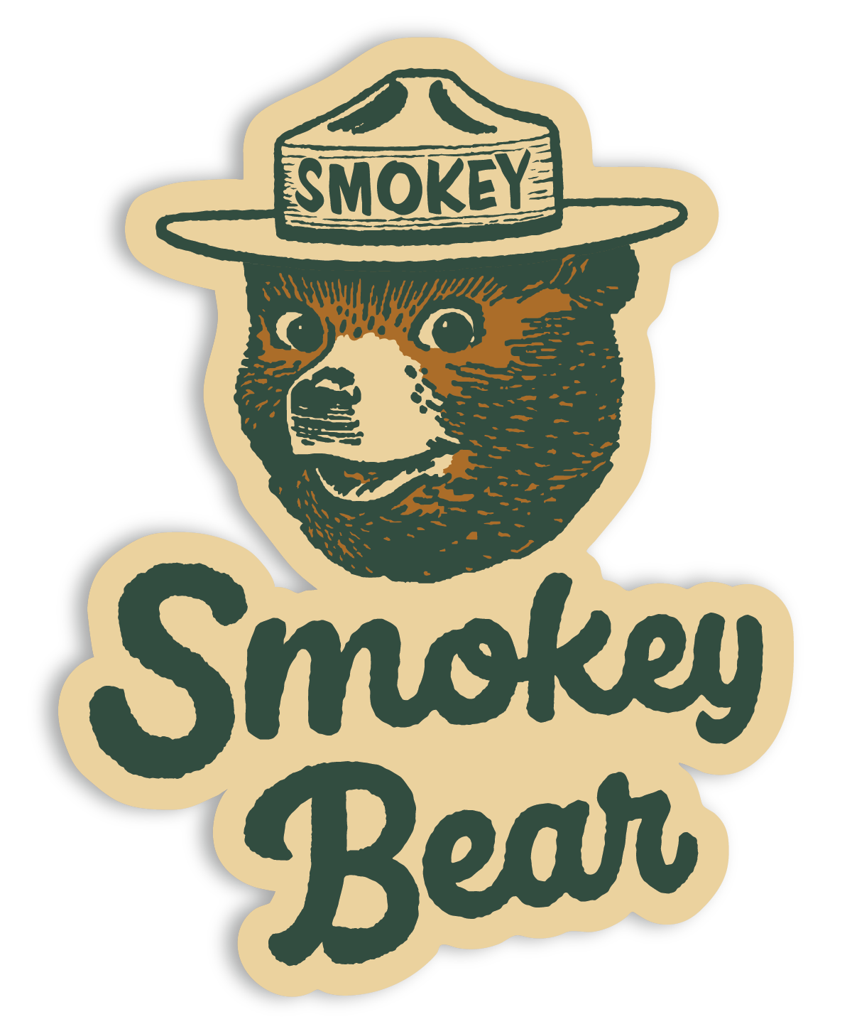 Smokey Bear Signature Sticker | The Landmark Project