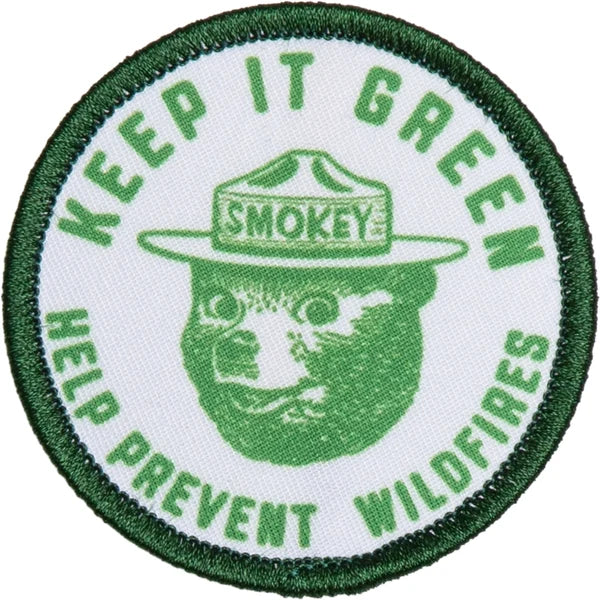Keep It Green, Prevent Wildfires Embroidered Smokey Bear Patch | The Landmark Project