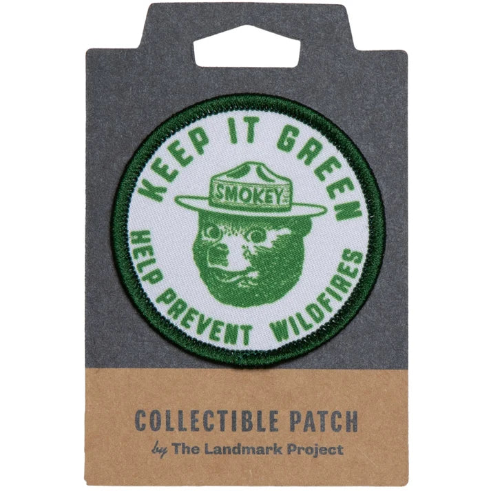 Keep It Green, Prevent Wildfires Embroidered Smokey Bear Patch | The Landmark Project