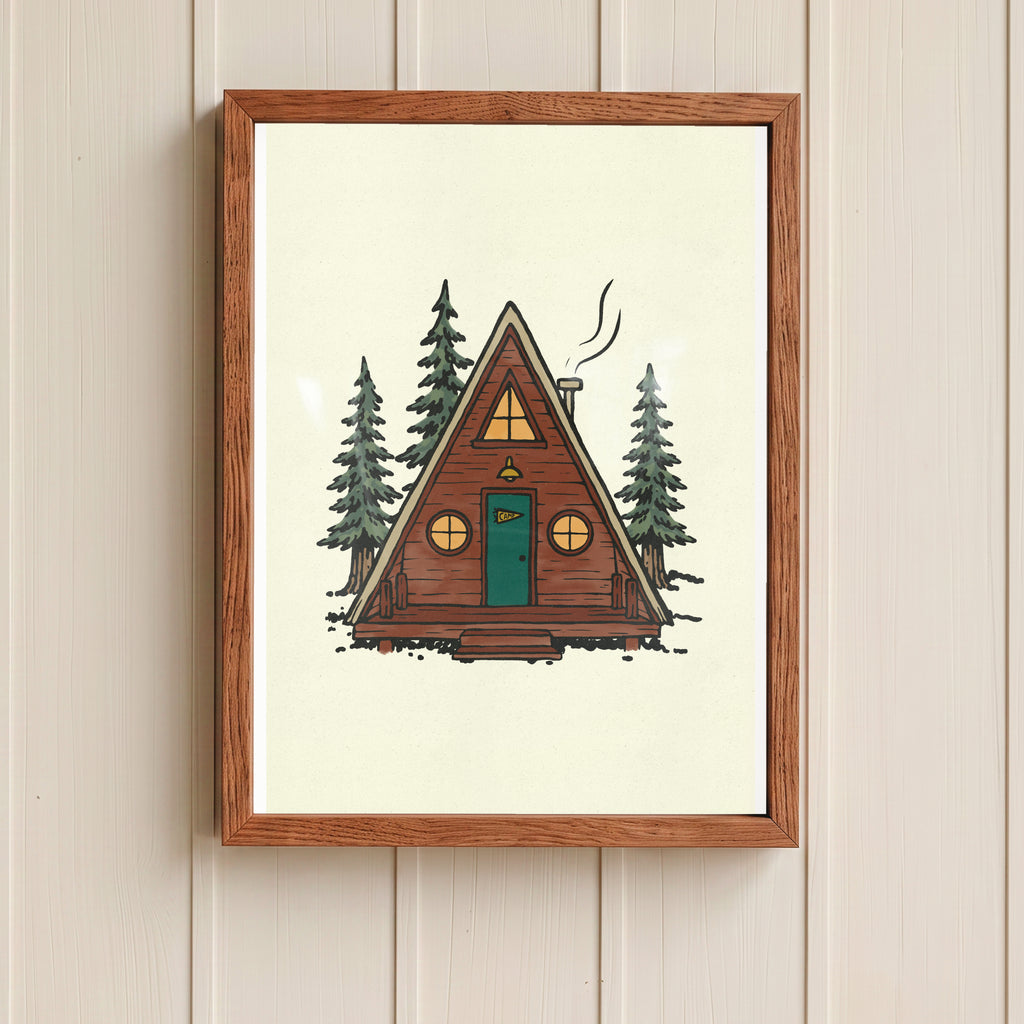 A Frame Cabin Print