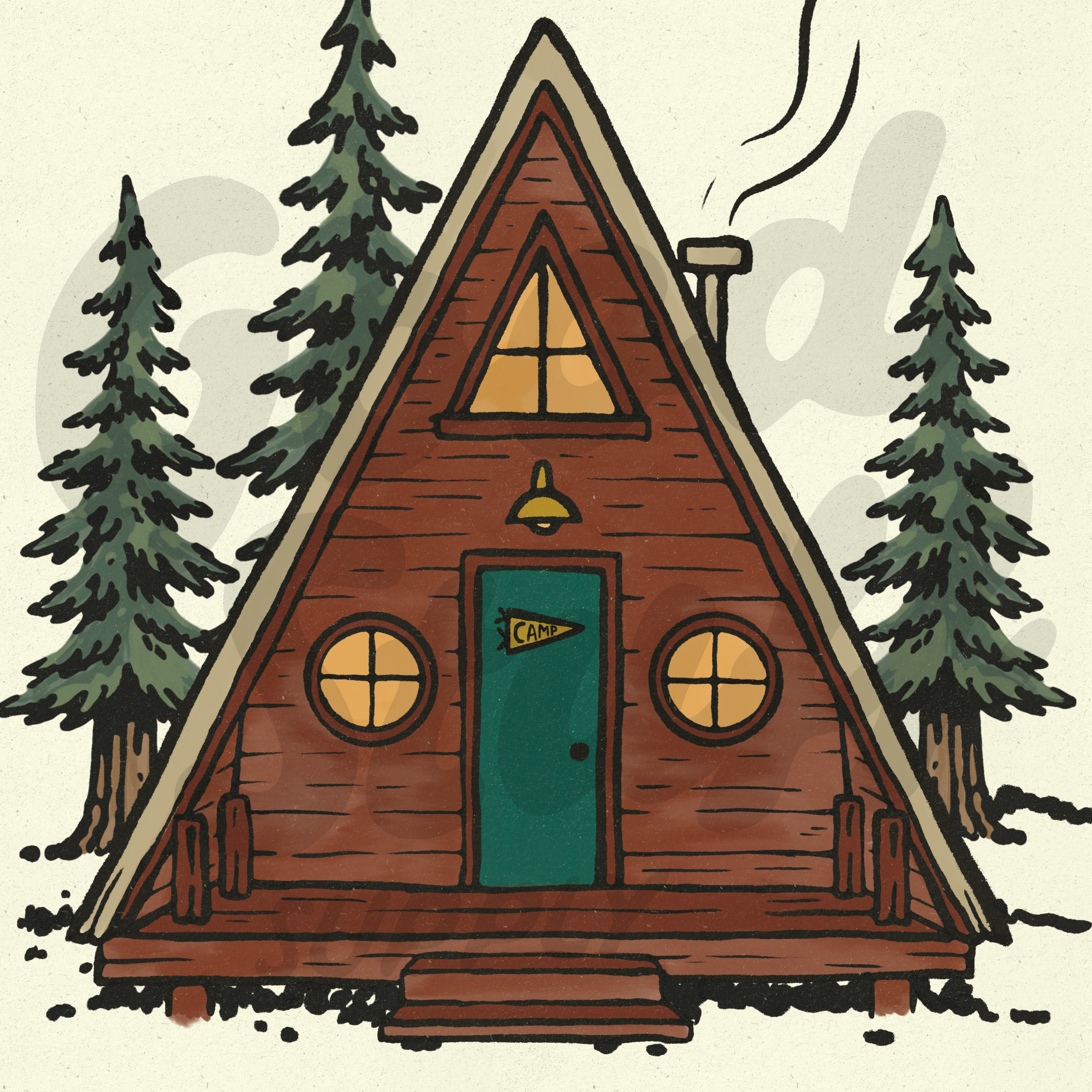A Frame Cabin Print