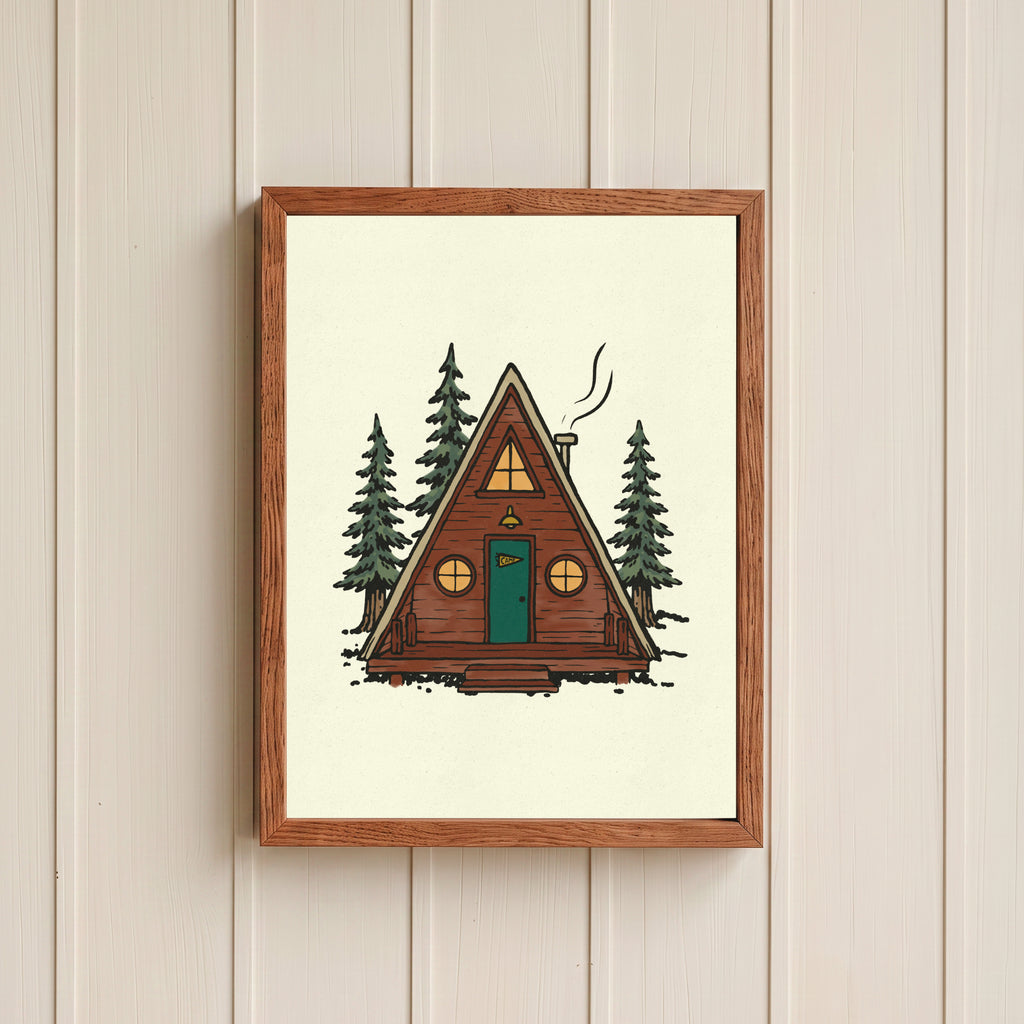A Frame Cabin Print