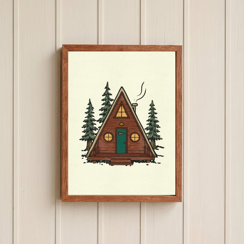 A Frame Cabin Print