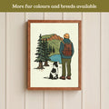 Spaniel Hiking View Print - Pick your Dog Breed and Fur Colour
