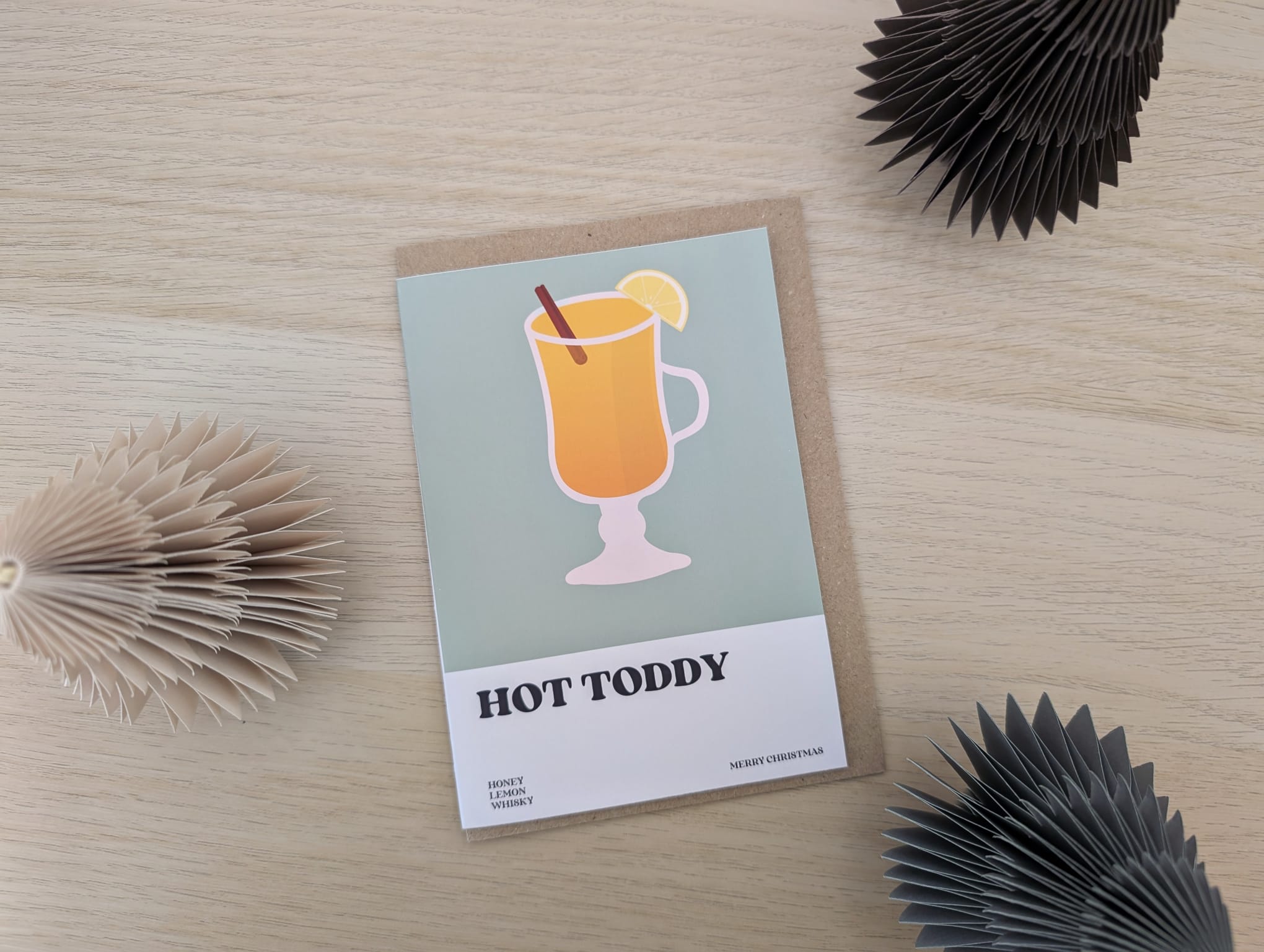 Hot Toddy Recipe Christmas Card