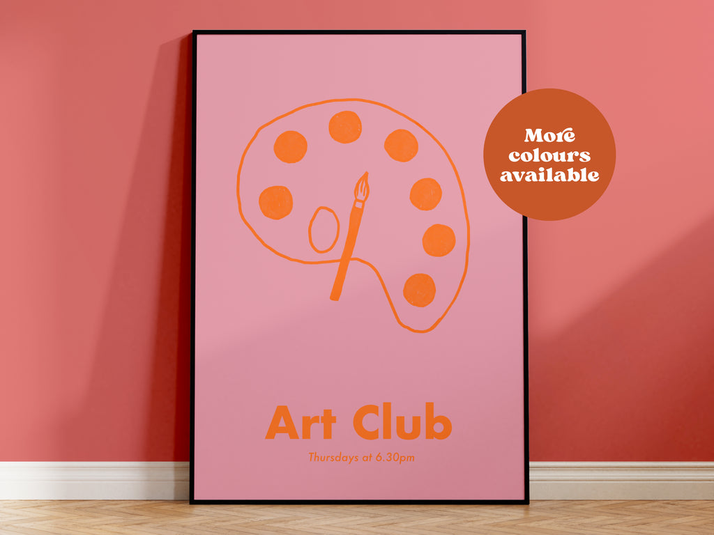 Art Club Handdrawn Print