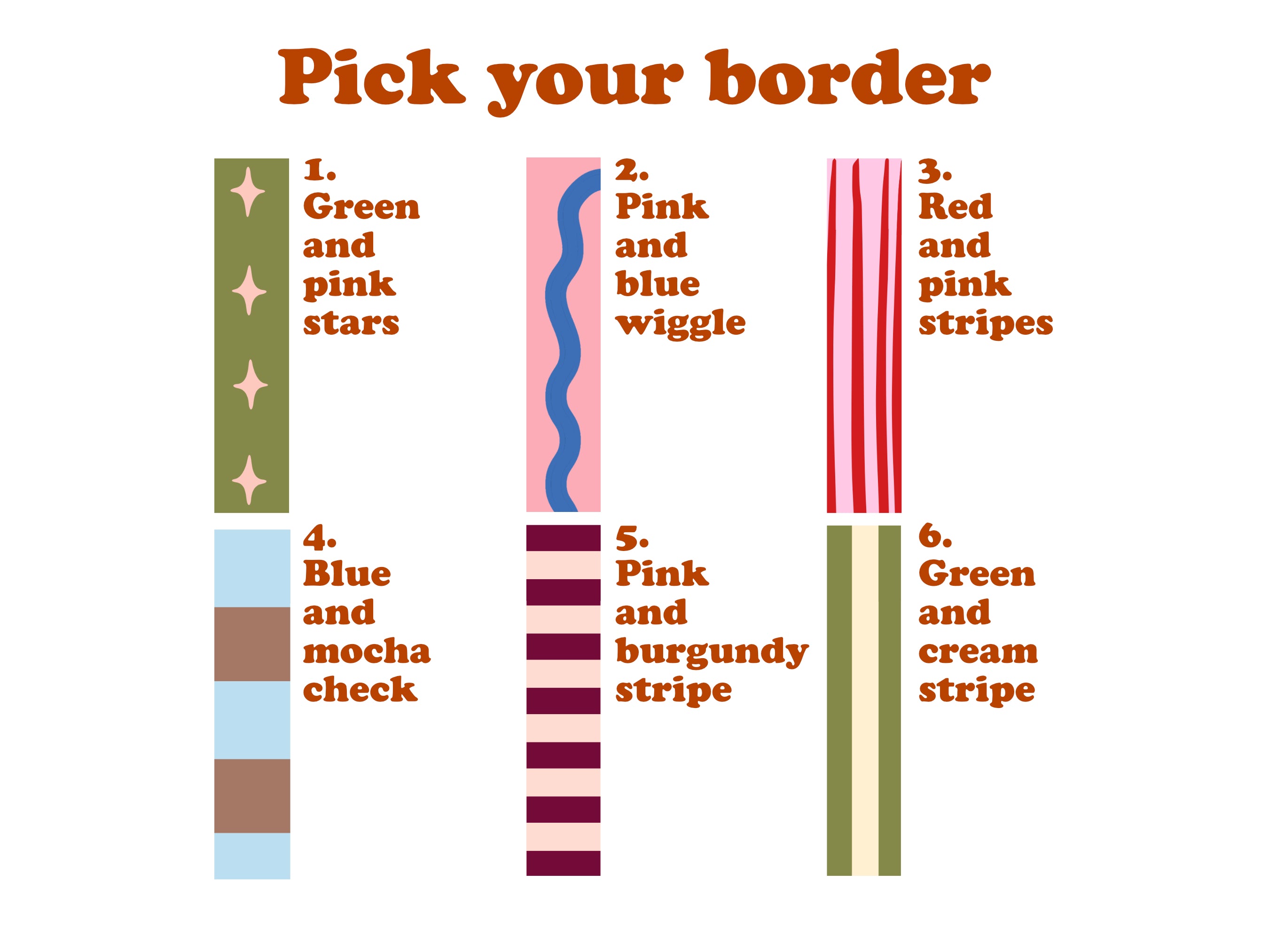 PYO Border - Coffee Print