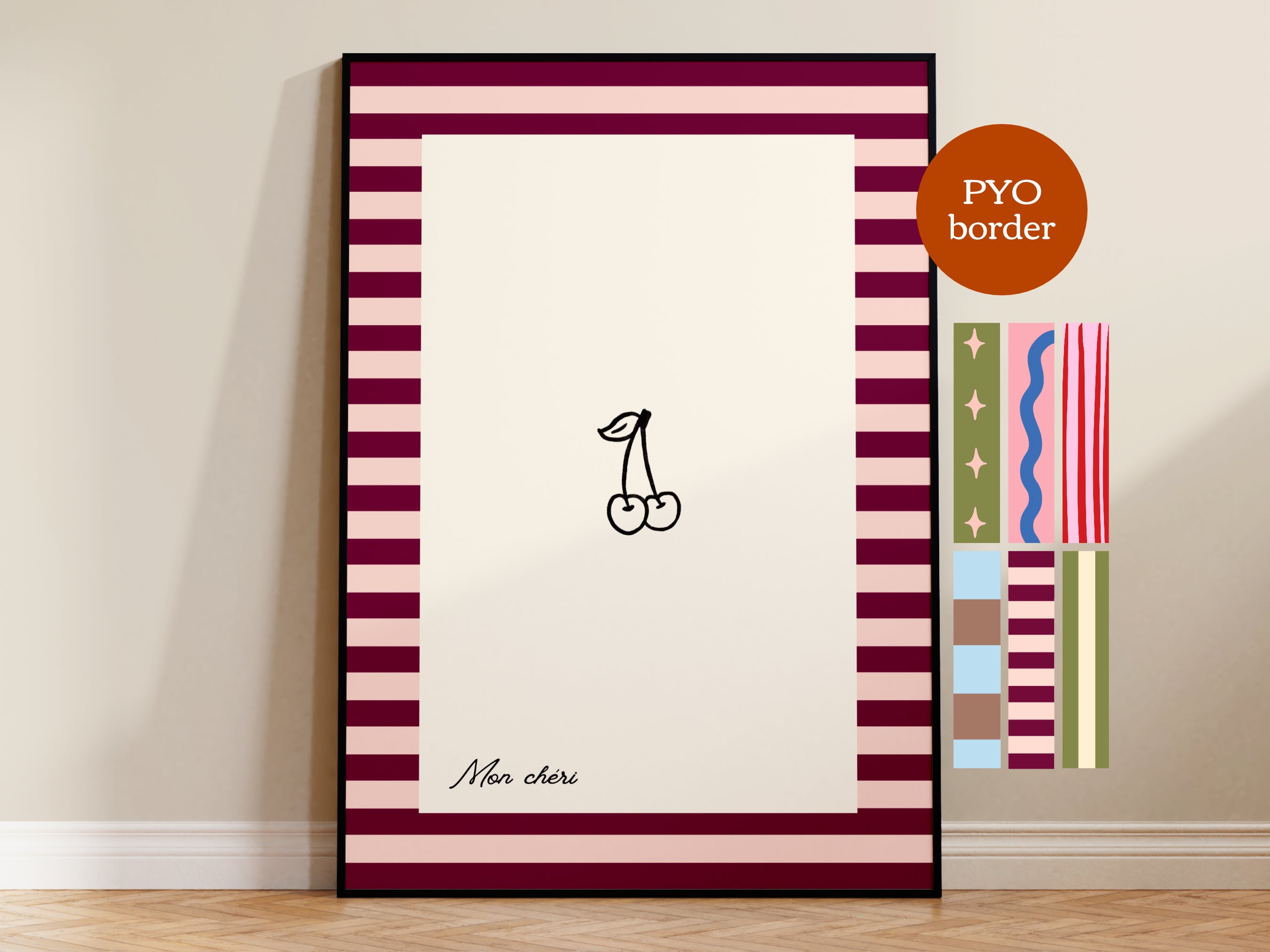 PYO Border - Mon Cheri Cherry Print