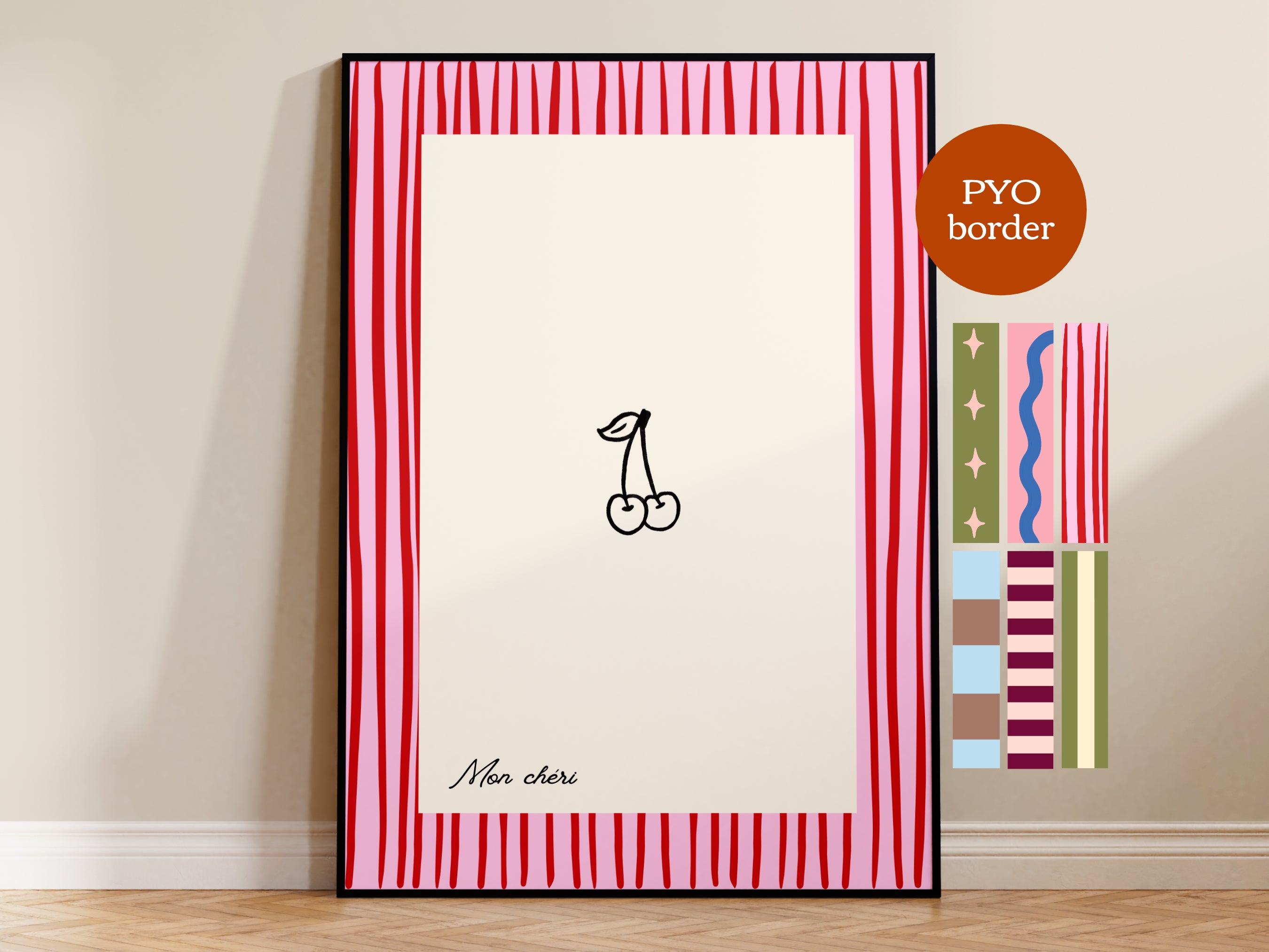 PYO Border - Mon Cheri Cherry Print