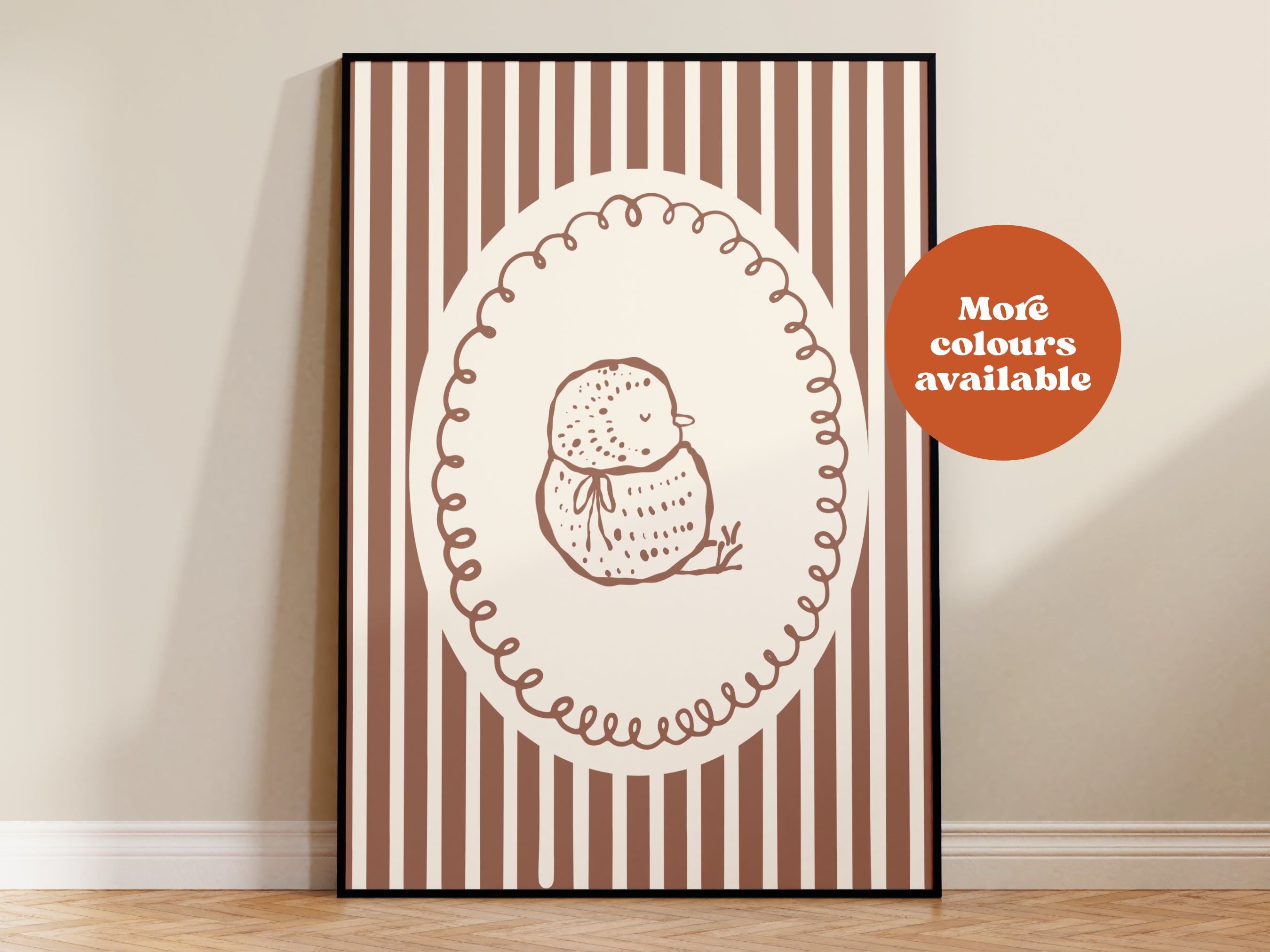 Retro Chick Art Print - Easter Cottagecore Decor