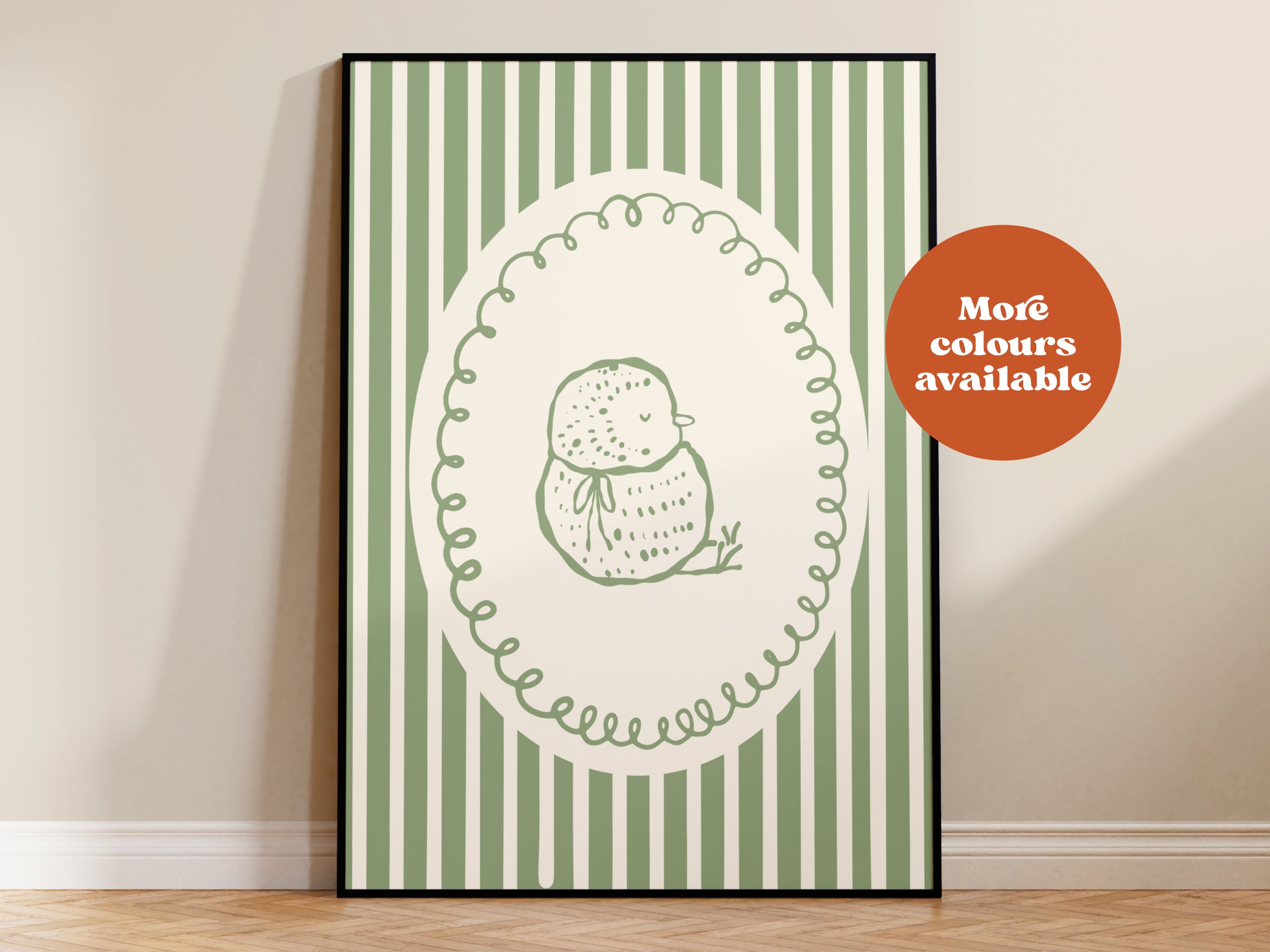 Retro Chick Art Print - Easter Cottagecore Decor