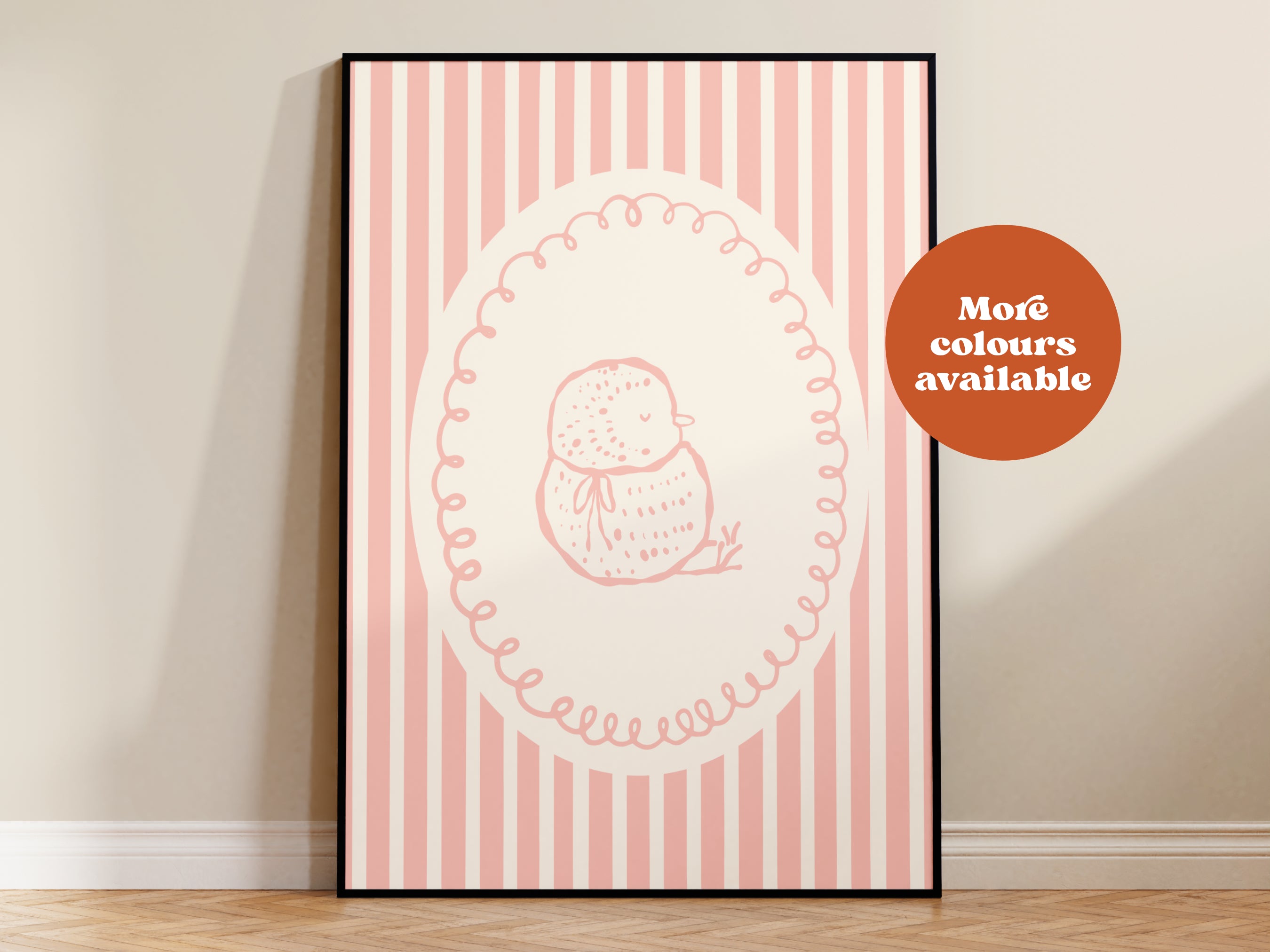 Retro Chick Art Print - Easter Cottagecore Decor