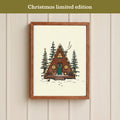A Frame Cabin Print - Christmas Seasonal Edition