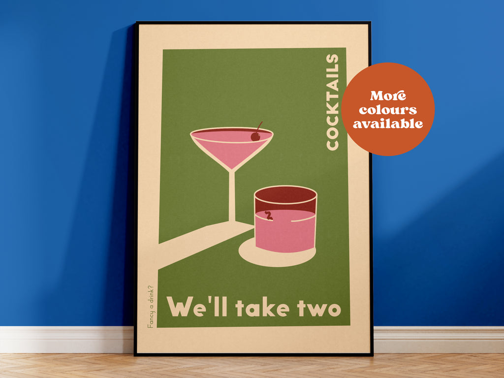 Cocktails We'll Take Two Print