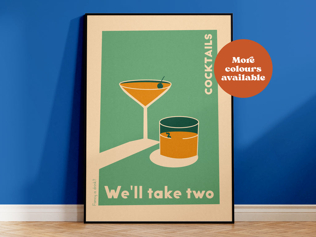 Cocktails We'll Take Two Print