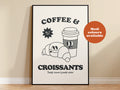 Coffee and Croissants Takeaway Print