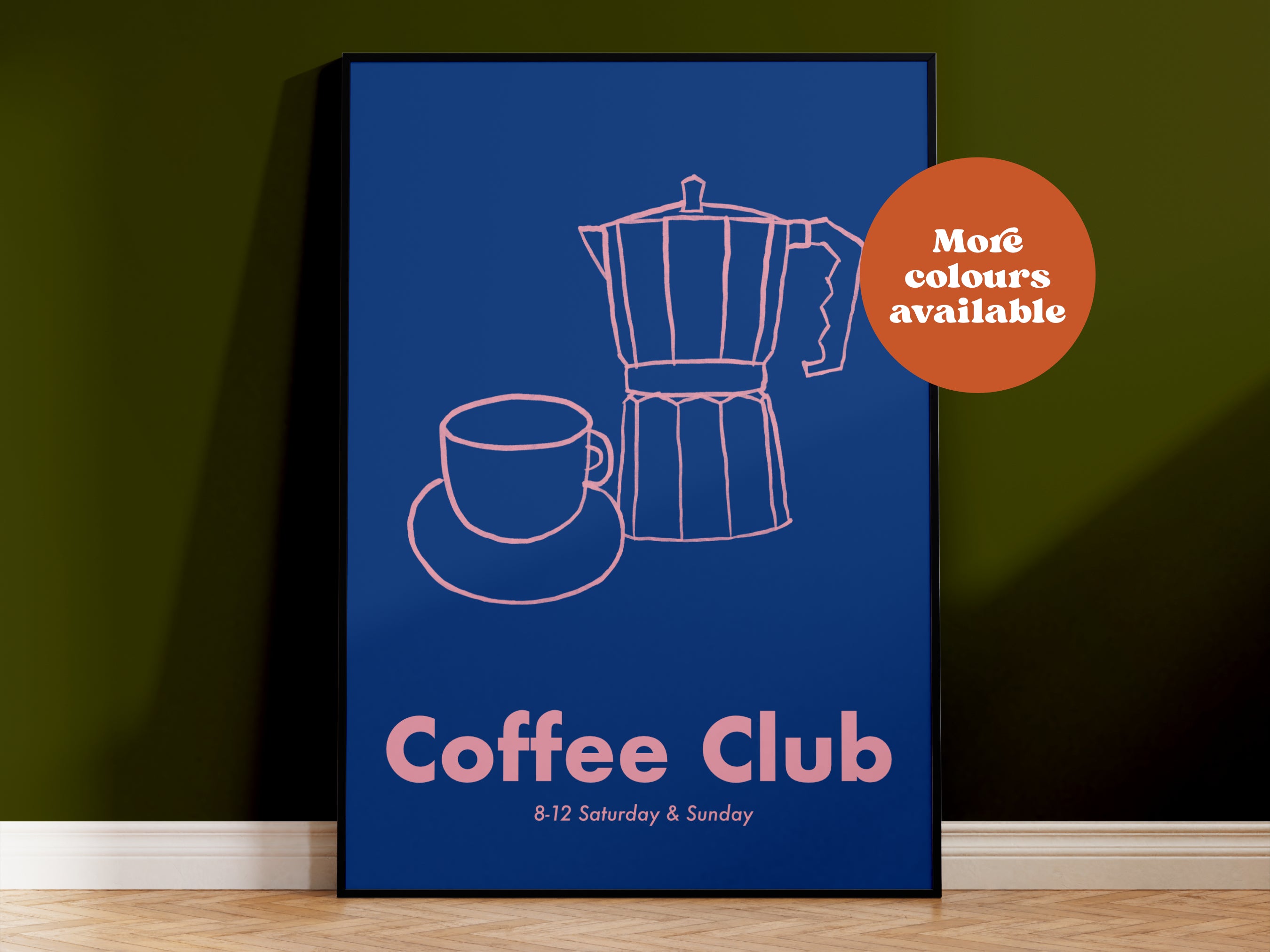 Coffee Club Handdrawn Print