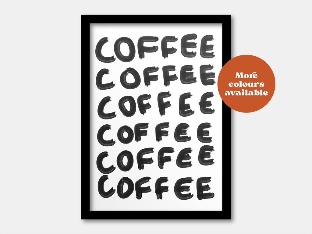 Coffee Painted-Style Print