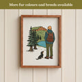 Dachshund Hiking View Print - Pick your Dog Breed and Fur Colour