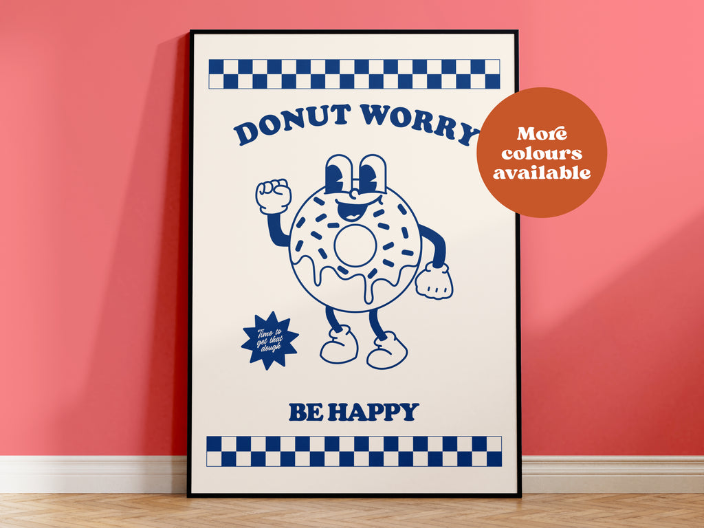 Donut Worry Be Happy Takeaway Print