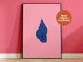 Drill Shell Linocut-Style print