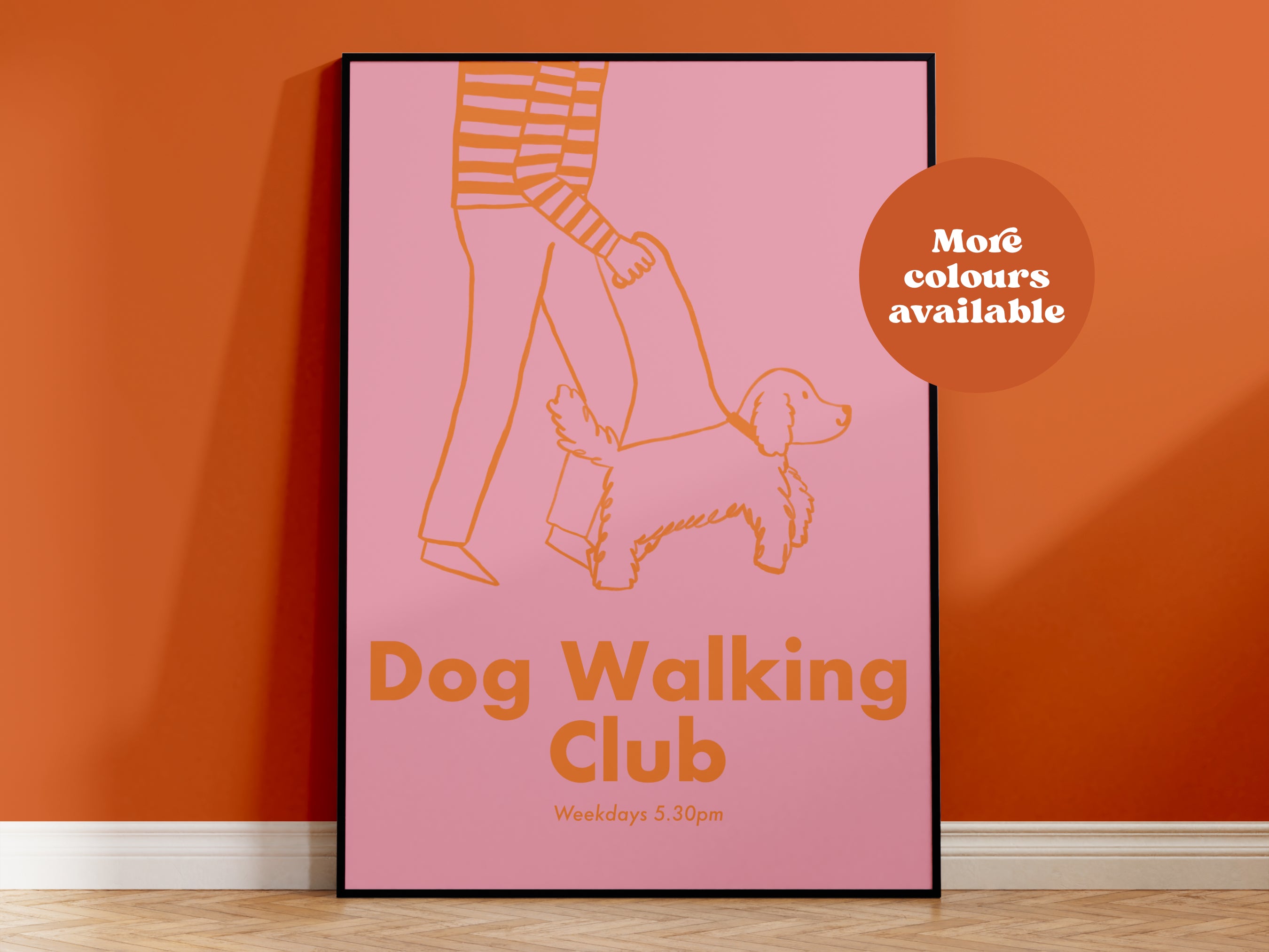 Dog Walking Club Handdrawn Print