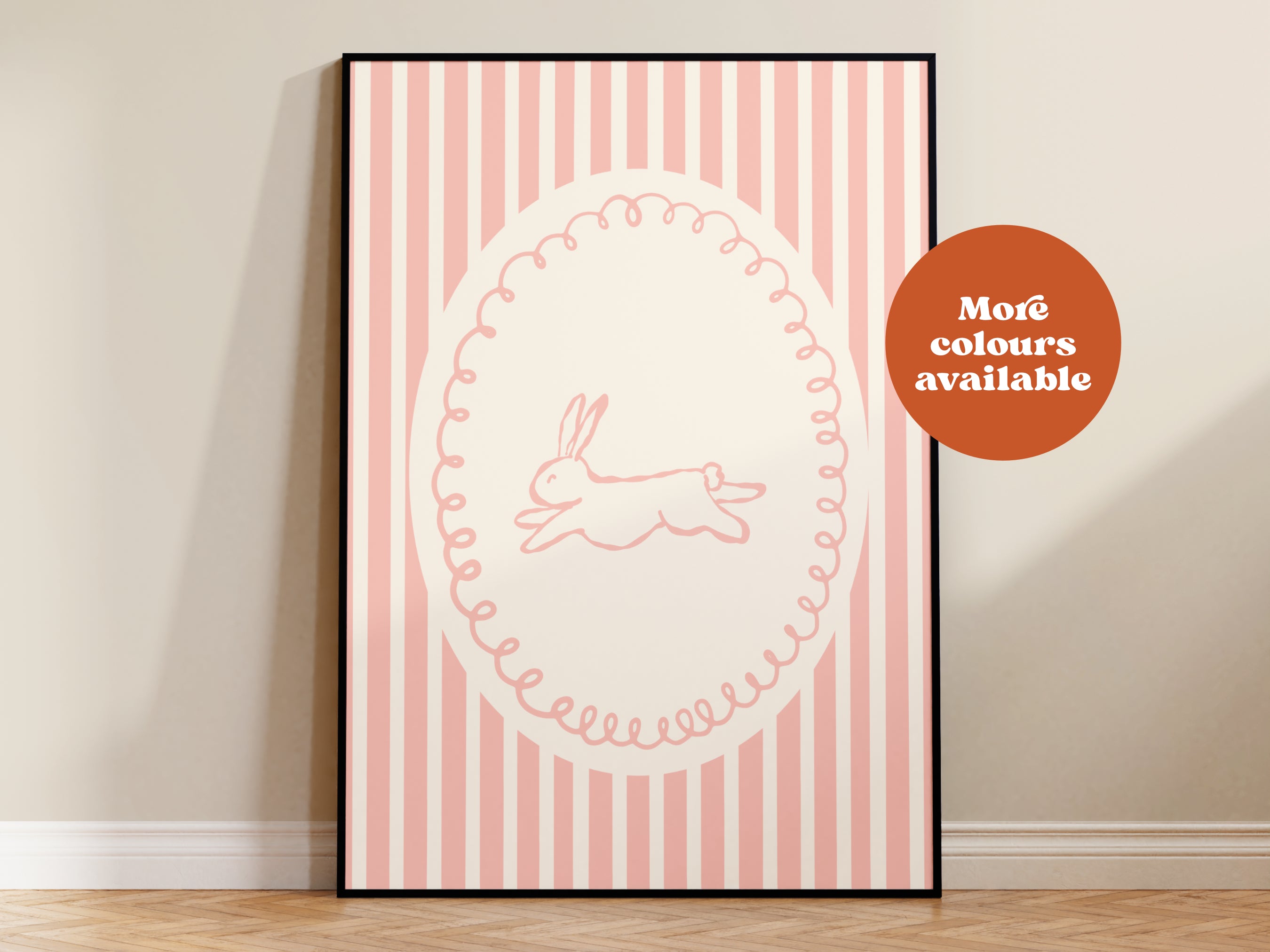 Retro Rabbit Art Print - Easter Cottagecore Decor