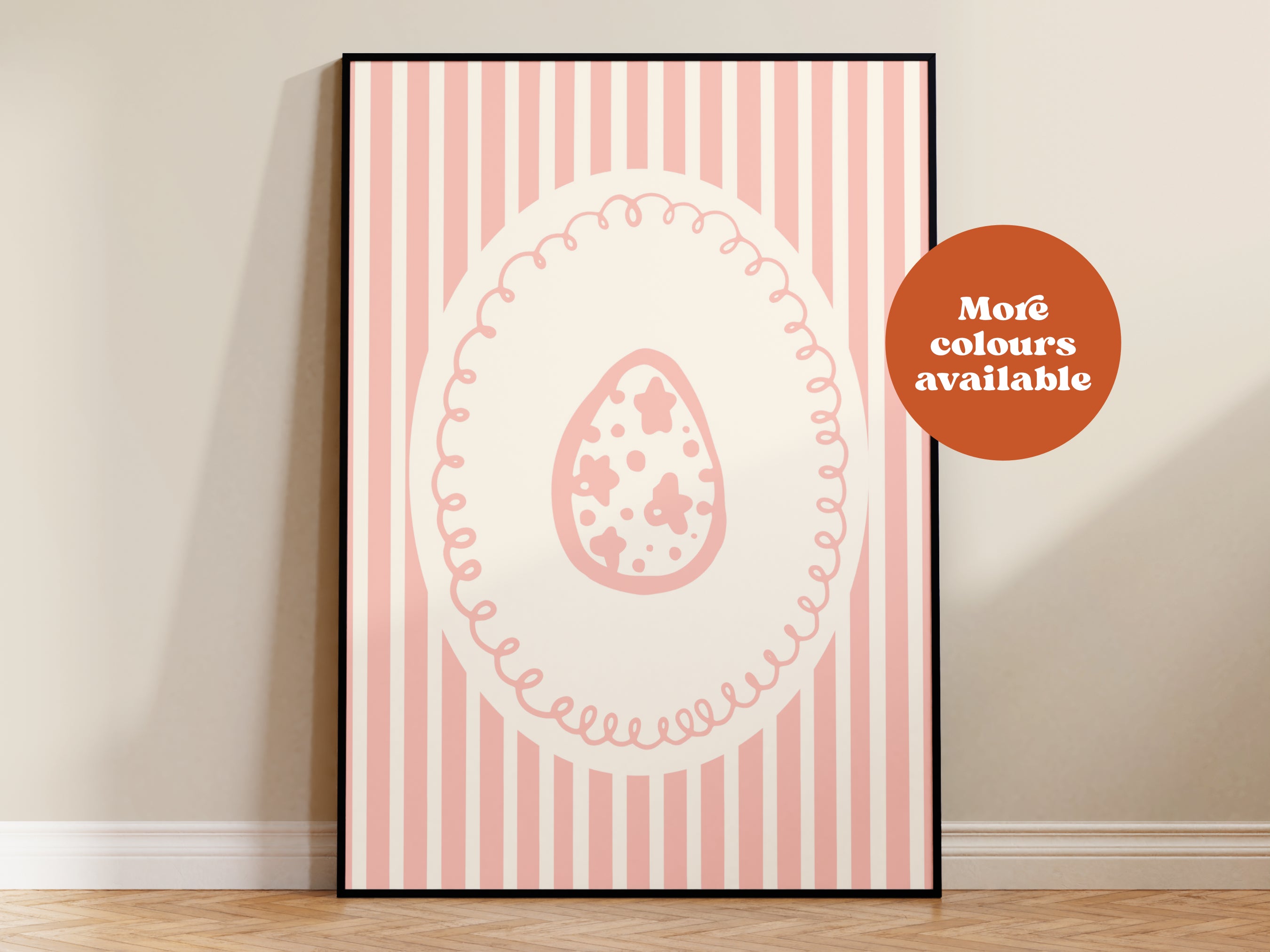 Retro Easter Egg Art Print - Cottagecore Decor