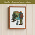 Frenchie French Bulldog Hiking View Print - Pick your Dog Breed and Fur Colour