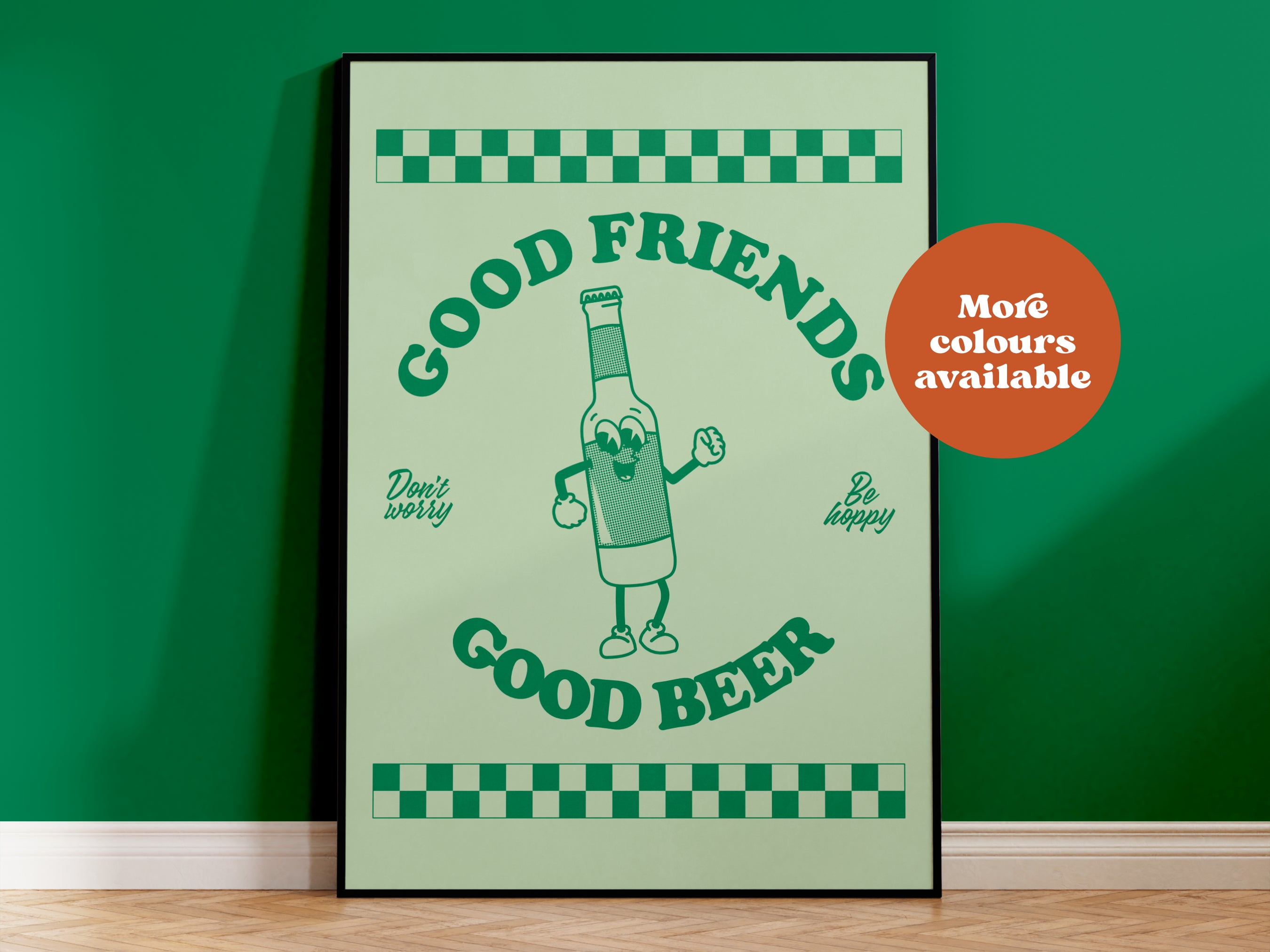 Good Friends Good Beer Takeaway Print