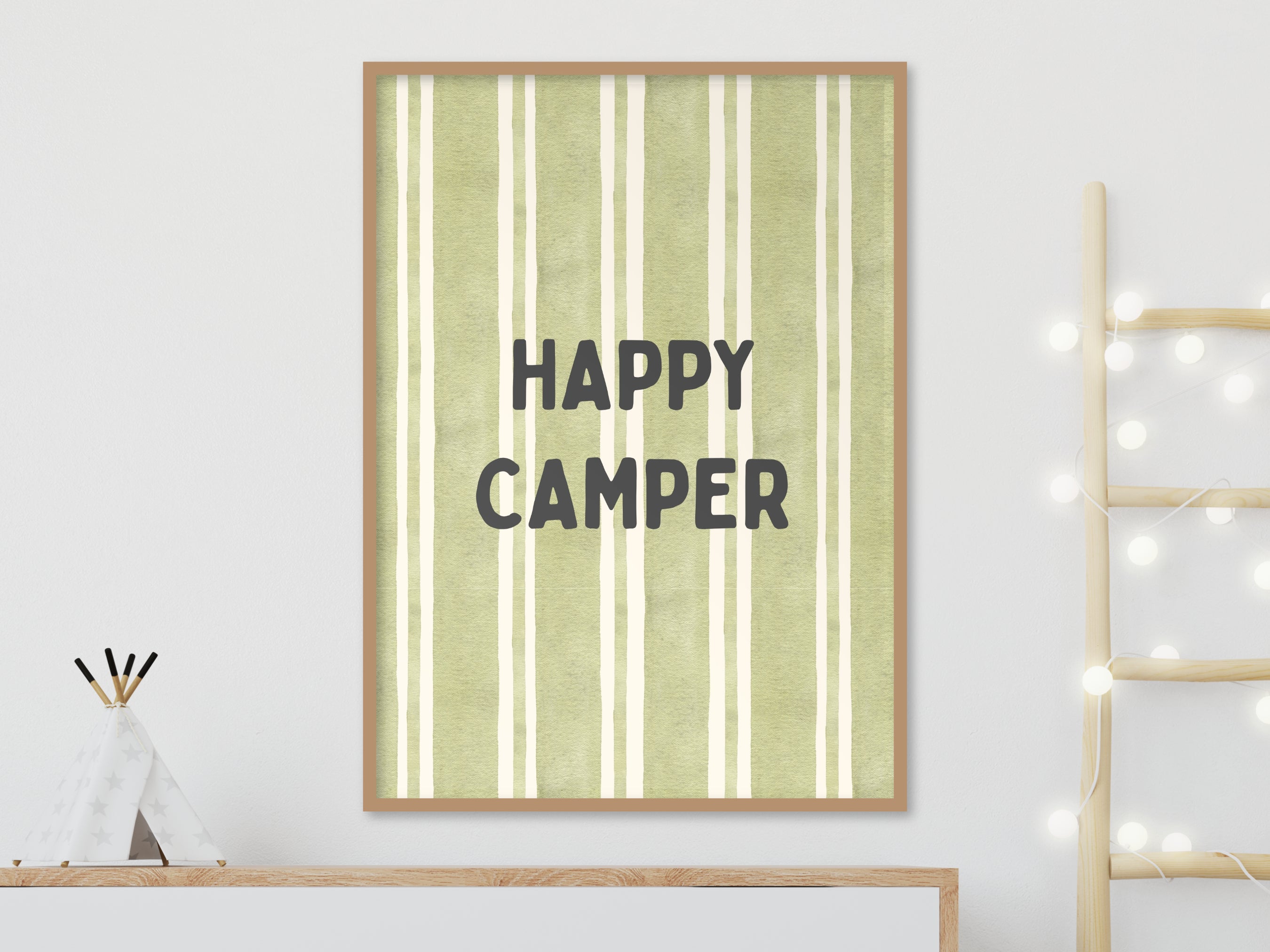Happy Camper Camping Van Kids Print