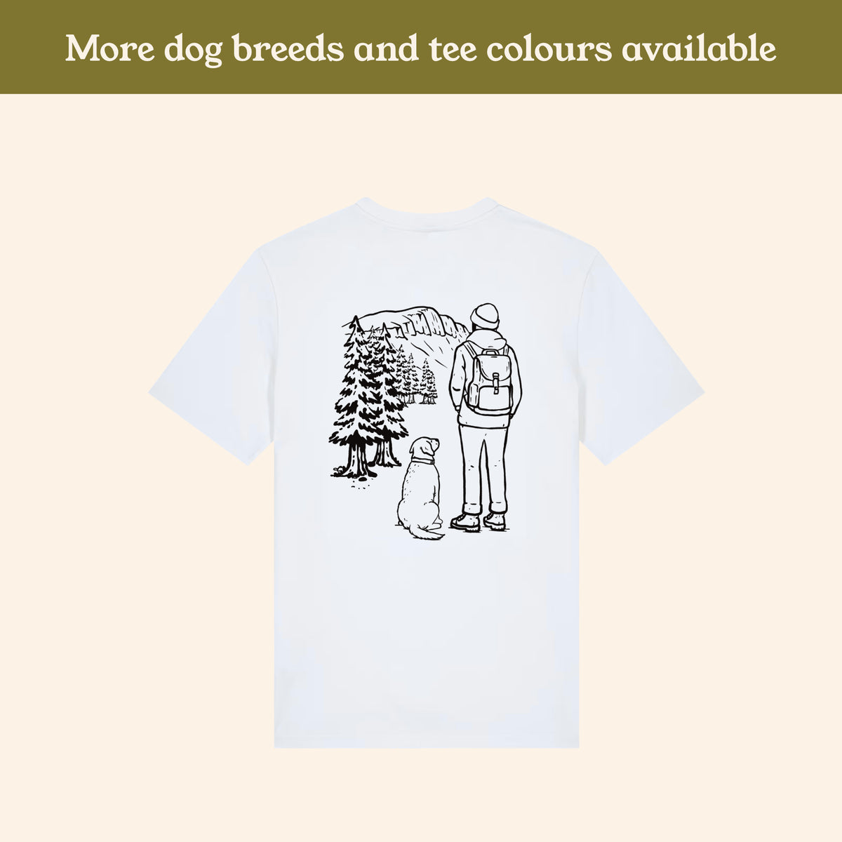 Labrador Hiking View T-shirt - Pick your Dog Breed
