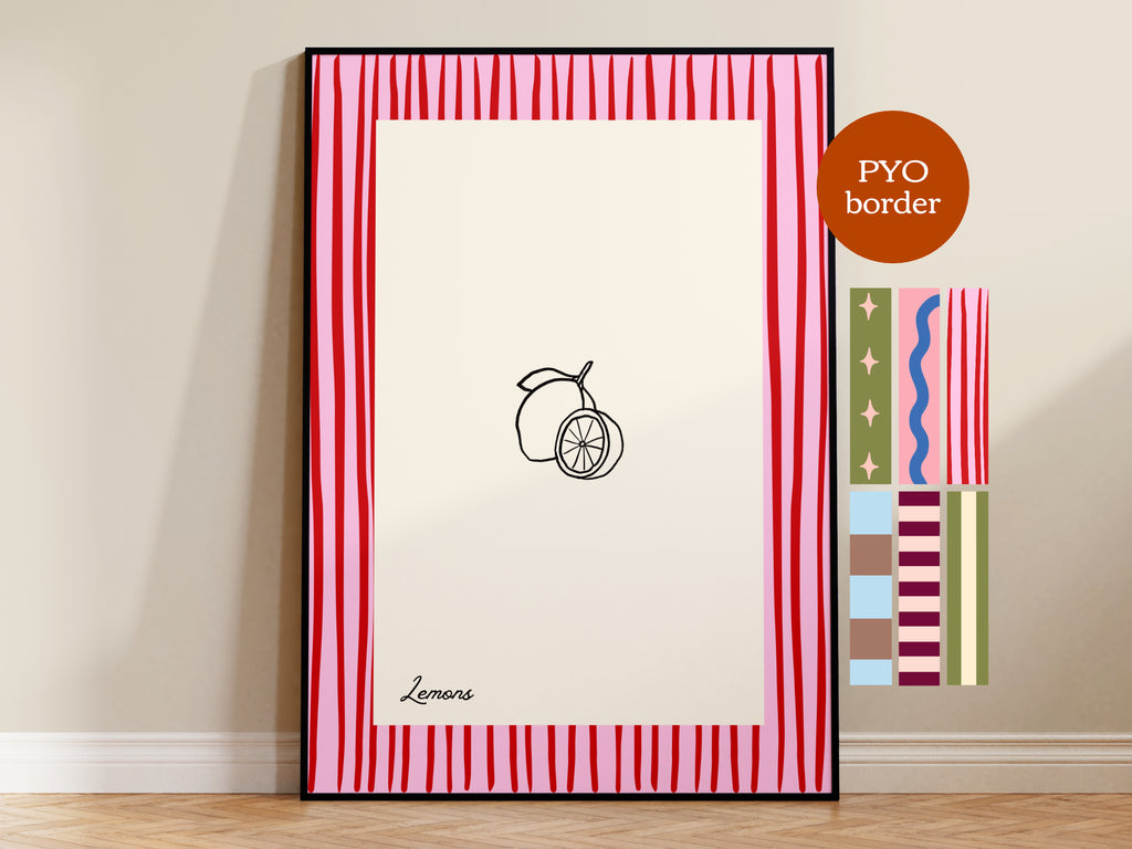 PYO Border - Lemons Print