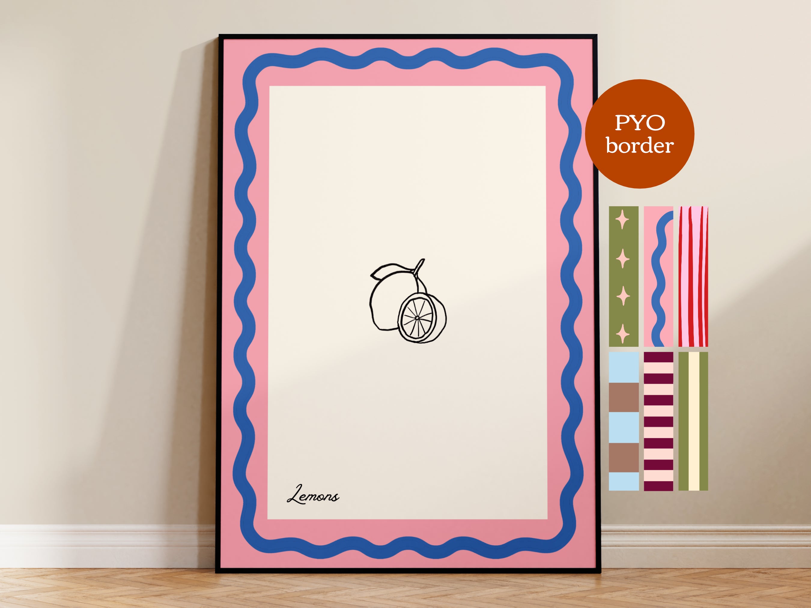 PYO Border - Lemons Print