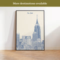 New York Painted-Style Print