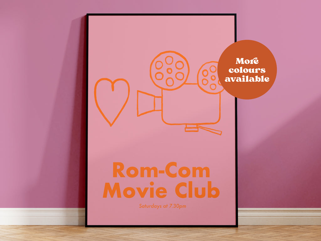 Rom-Com Movie Club Handdrawn Print