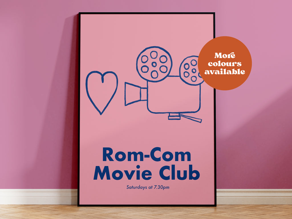 Rom-Com Movie Club Handdrawn Print