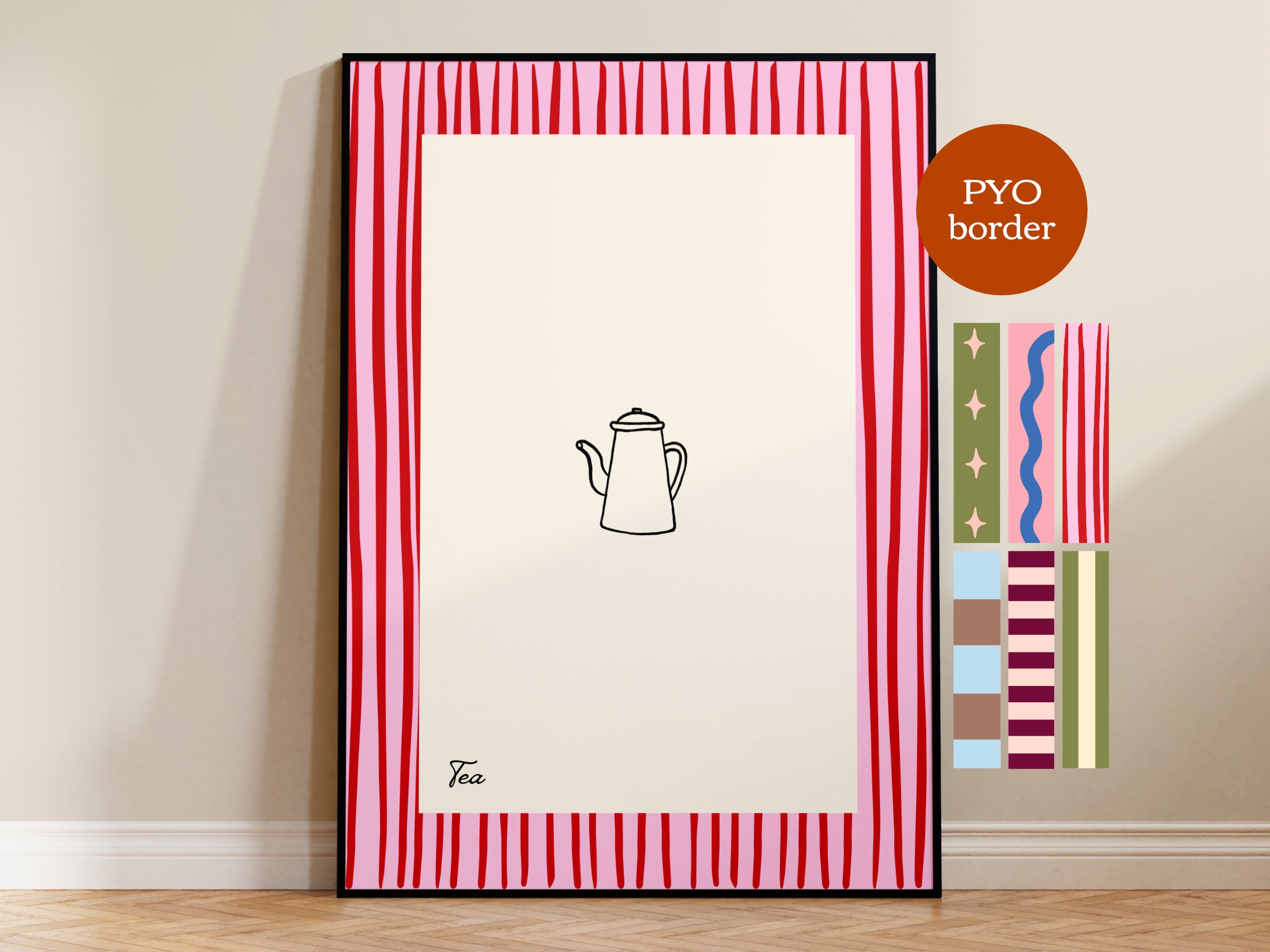PYO Border - Tea Print