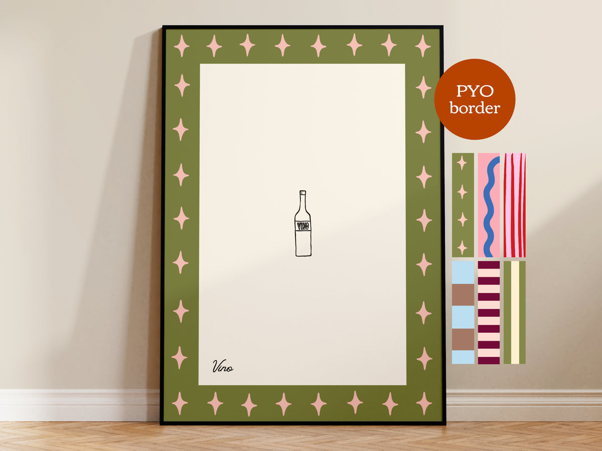 PYO Border - Vino Print