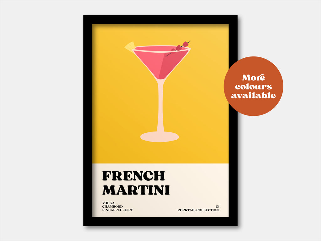 French Martini Cocktail Print