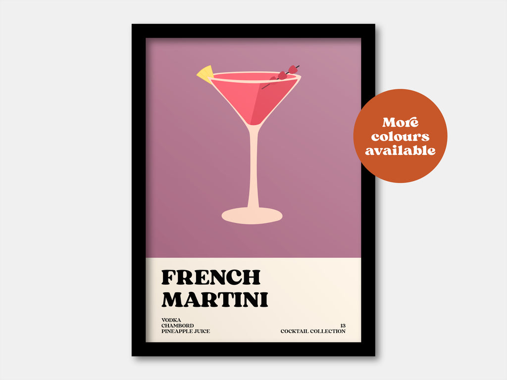 French Martini Cocktail Print