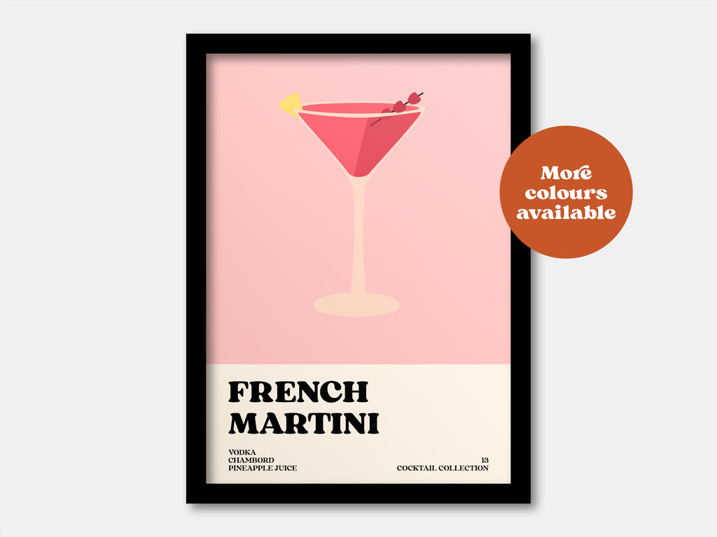 French Martini Cocktail Print