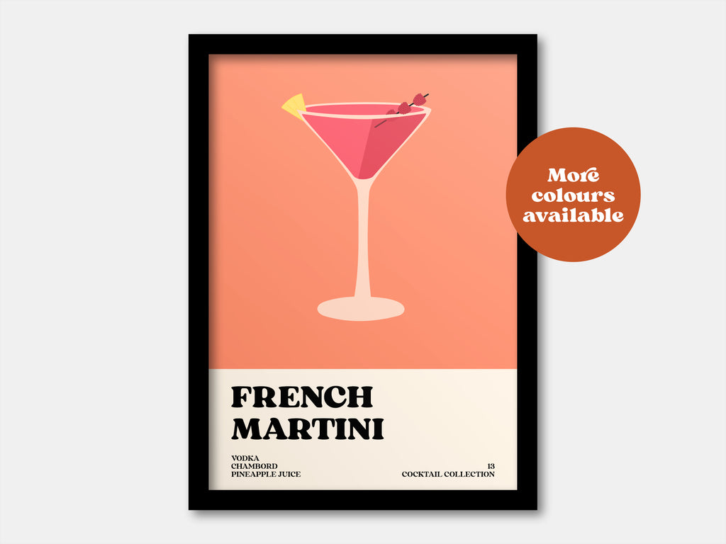 French Martini Cocktail Print