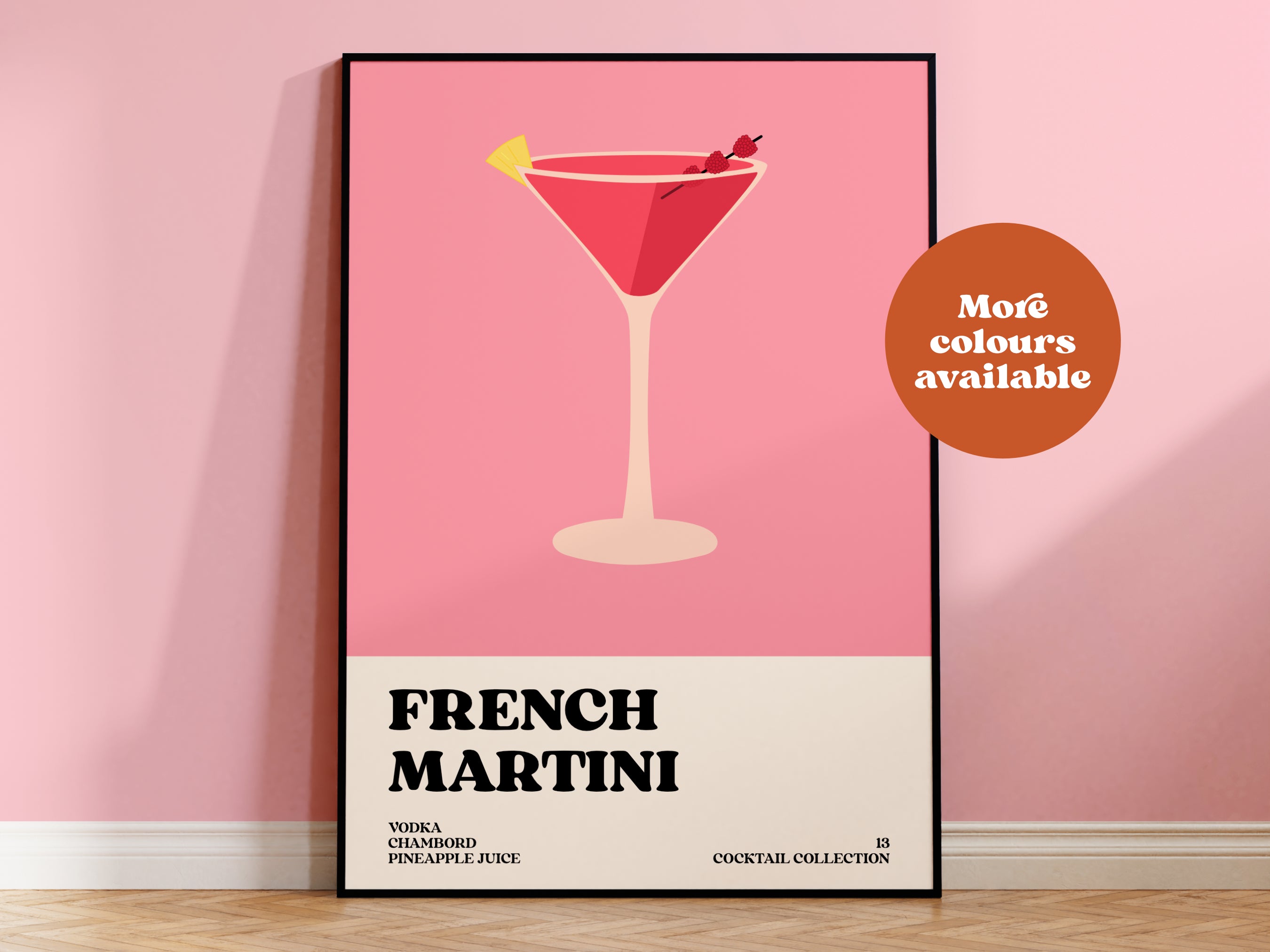 French Martini Cocktail Print