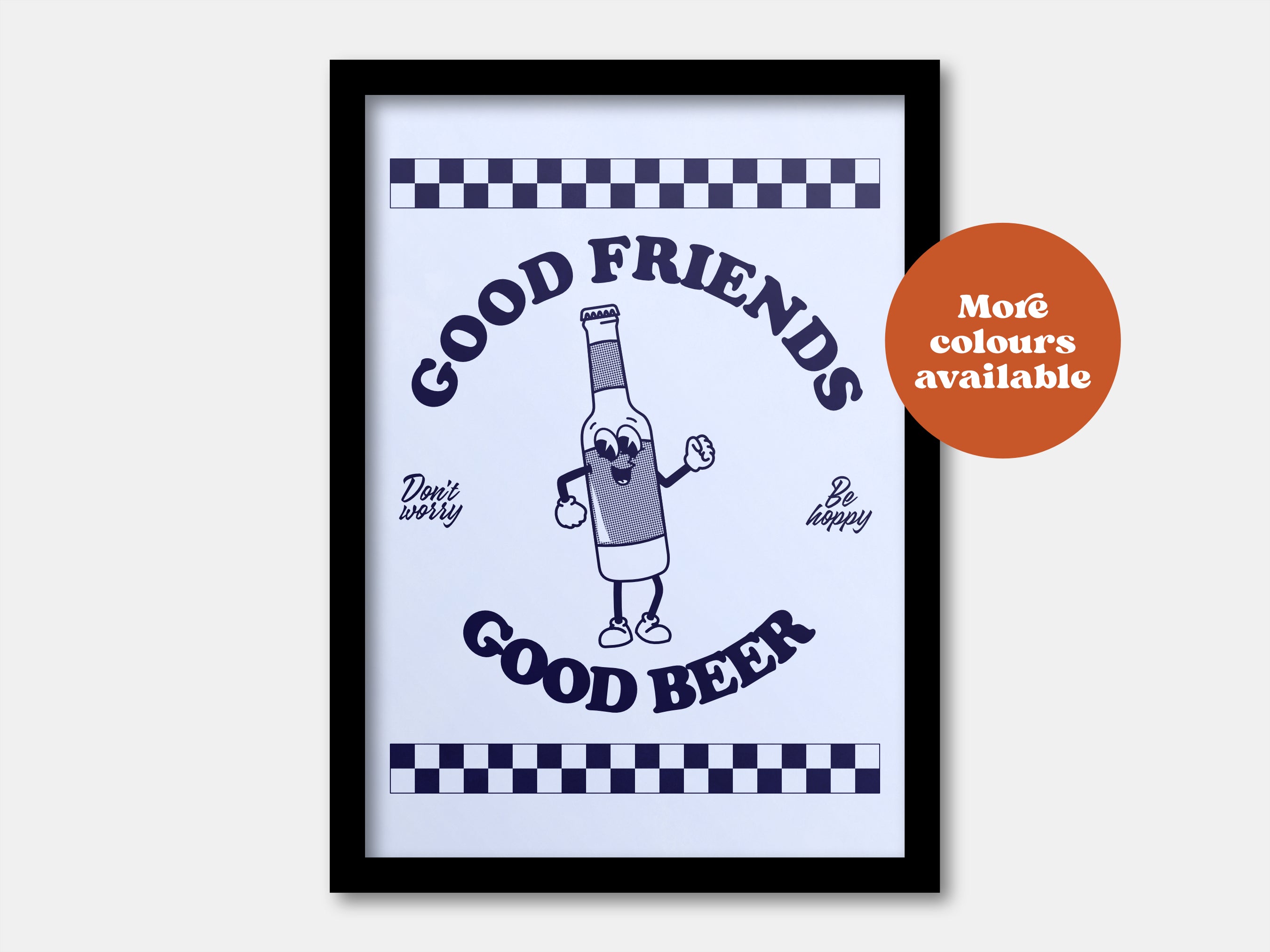 Good Friends Good Beer Takeaway Print
