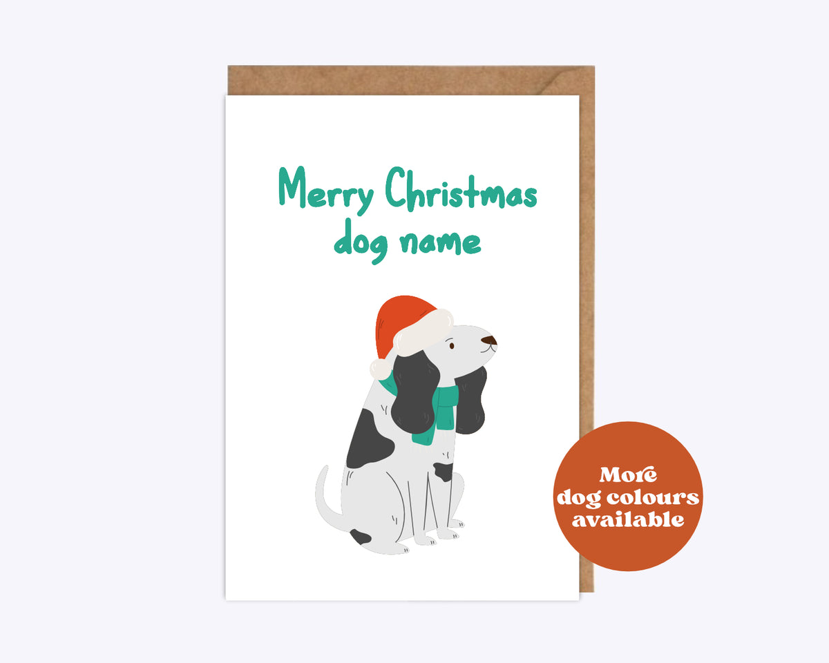 Personalised Spaniel Christmas card