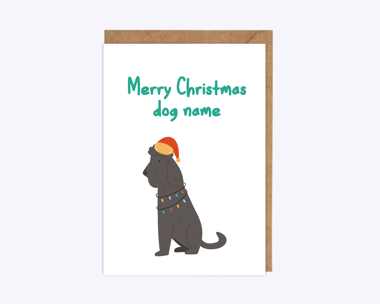 Personalised Poodle Doodle Christmas card