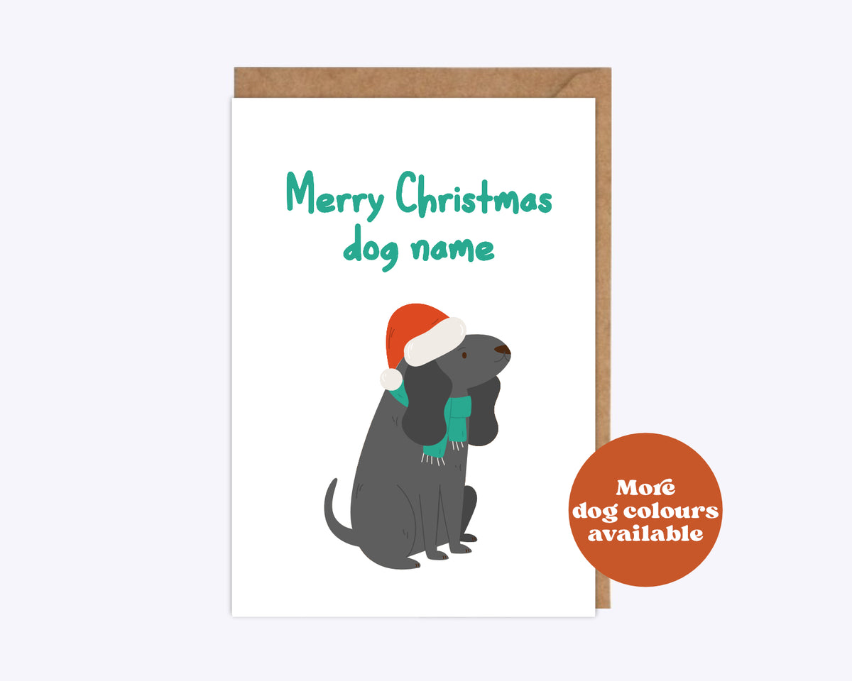 Personalised Spaniel Christmas card