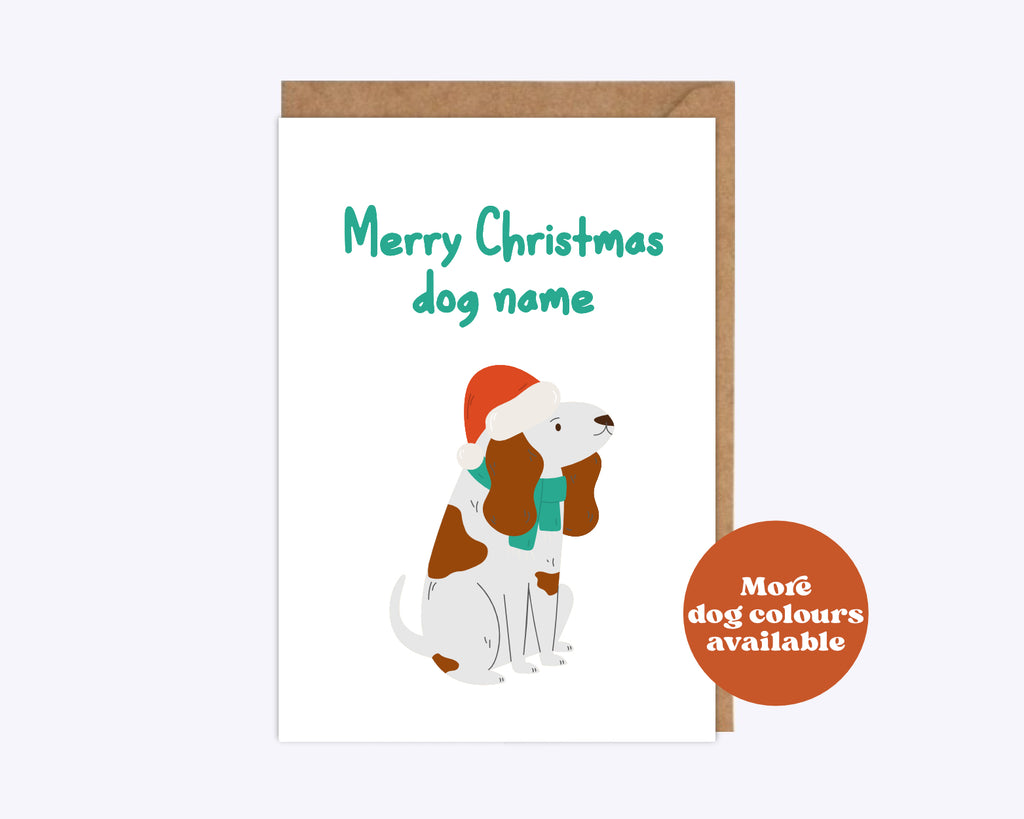 Personalised Spaniel Christmas card